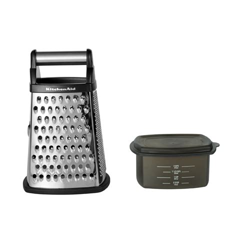 kitchenaid gourmet 4-sided stainless steel box grater|cuisipro 4 sided box grater.